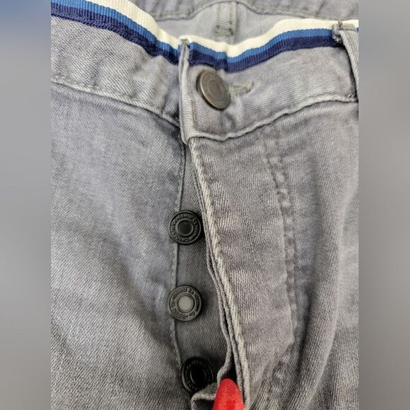 The Original Denim Company Button Fly Jeans Gray W Blue & White Waistband Siz 34 - Picture 3 of 10